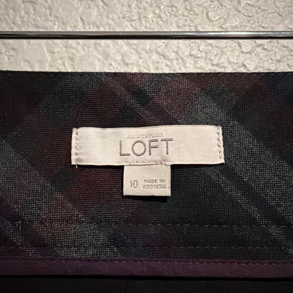 NEW LOFT Plaid Mini Skirt Academia Office Retro 90s Y2K Aline Preppy Pockets 10 - Picture 6 of 6